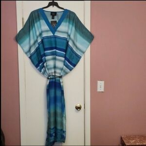 Brand New Cato Blue Ombre Stripe Caftan